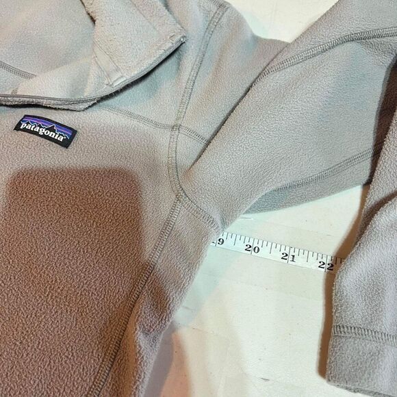 Patagonia Unisex Men's Micro D Fleece Quarter-Zip Pullover Sweater Gray Small - Picture 8 of 9